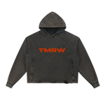 Vintage Washed Frayed-Hem Hoodie